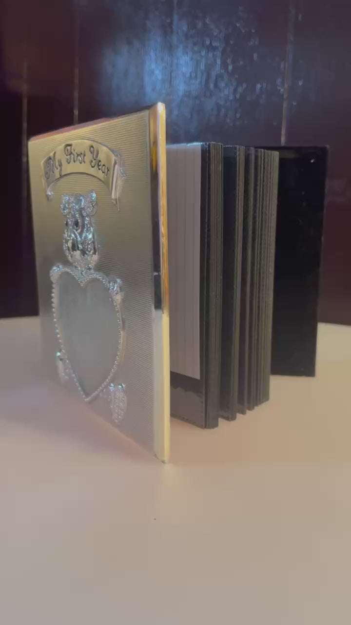 Silver-Plated Baby Photo Album | "My First Year"