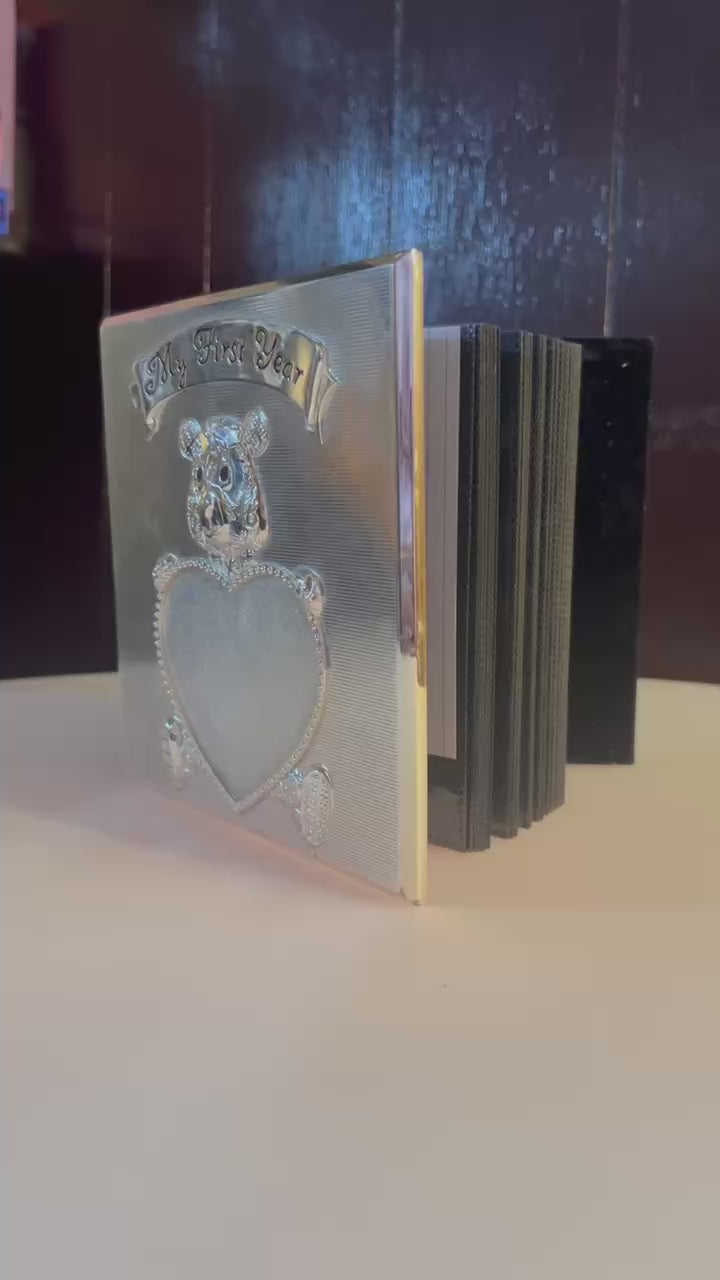 Silver-Plated Baby Photo Album | "My First Year"